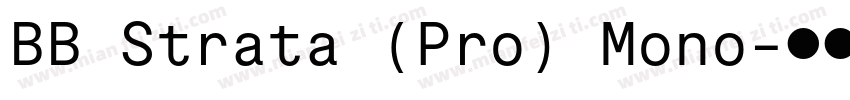 BB Strata (Pro) Mono字体转换